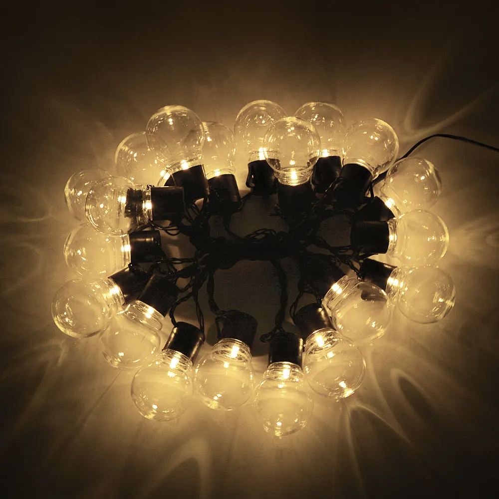 Warm White - Milky 2,5 м 5 м Солнечный перезаряжаемый светодиодный наружный праздничный светильник ing 10/20 светодиодный s лампочка Сказочный светильник гирлянда сад декор для рождественской вечеринки - Испускаемый цвет: Warm White - Milky