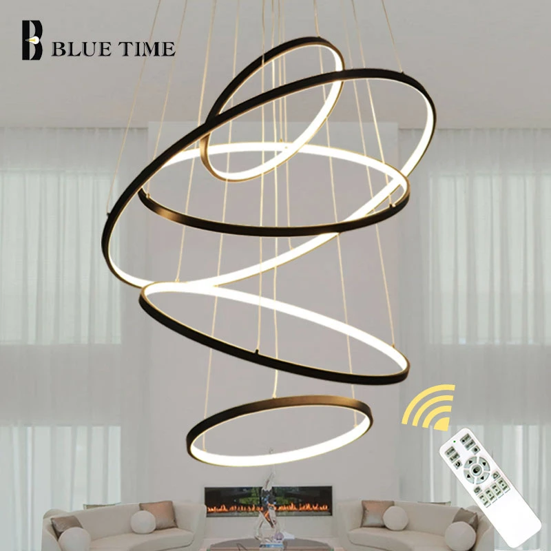 Горячая Распродажа новые модные кольца современные светодиодные подвесные