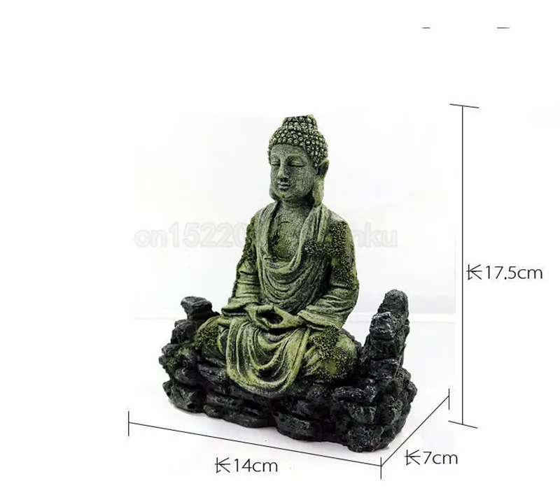 Home furnishings Ancient Buddha Statue Resin Aquarium Decoration for Fish Tank Ornament Landscap Decorative | Дом и сад