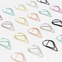 100pieces creative water drop pins for binder pinkmintlilacgoldsilverblack