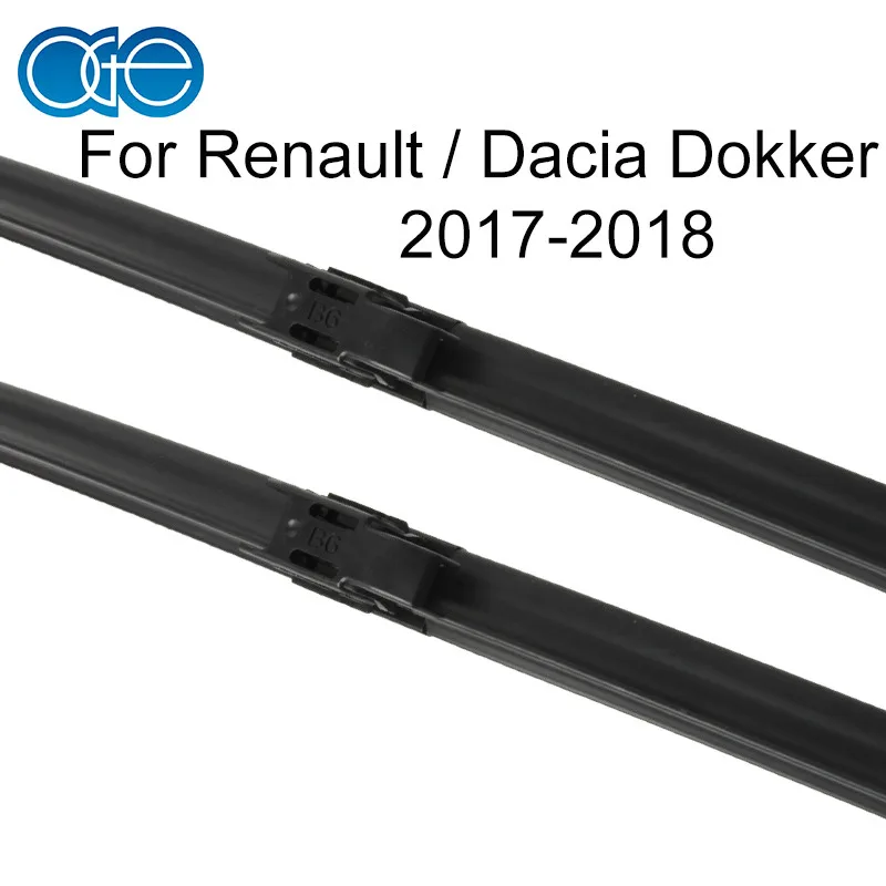 2017-2018 НГЕ передние и задние щетки стеклоочистителя для Renault/Dacia Dokker 2012- ветровое стекло резиновые ветровое стекло автомобильные аксессуары Высокое качество - Цвет: 2017-2018