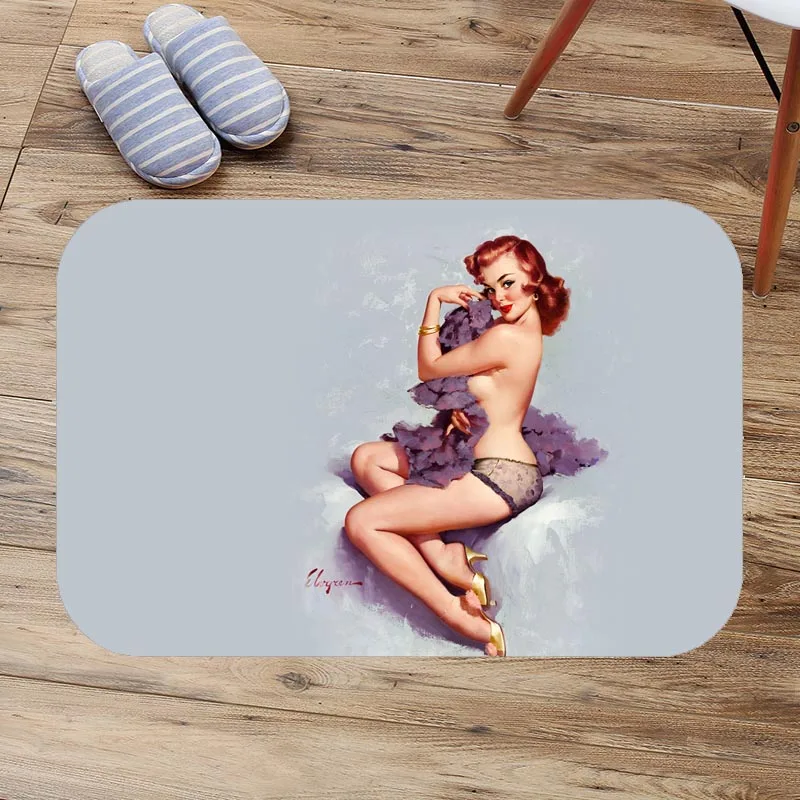 Противоскользящие коврики для ванной комнаты девушек Придверный коврик кухни