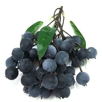Blueberry Высокое качество искусственные фрукты шампур поддельные моделирование ян Мэй личи яблоко черника Longan модель Орнамент Ремесло фотографии реквизит - Цвет: Blueberry