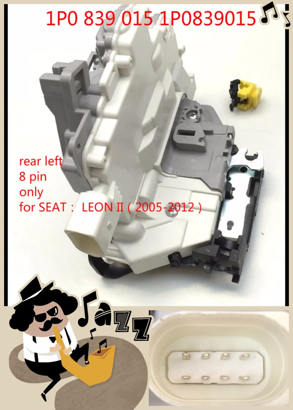 

only For Seat Leon II mk2 2005-2012 Rear Left Door Lock Actuator 1P0 839 015 1P0839015 free shipping