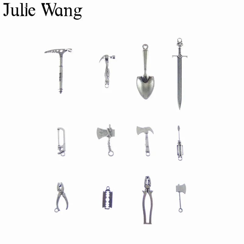 Julie Wang 12 шт. смешанный инструмент мини плоскогубцы Ax пила лопатка молоток
