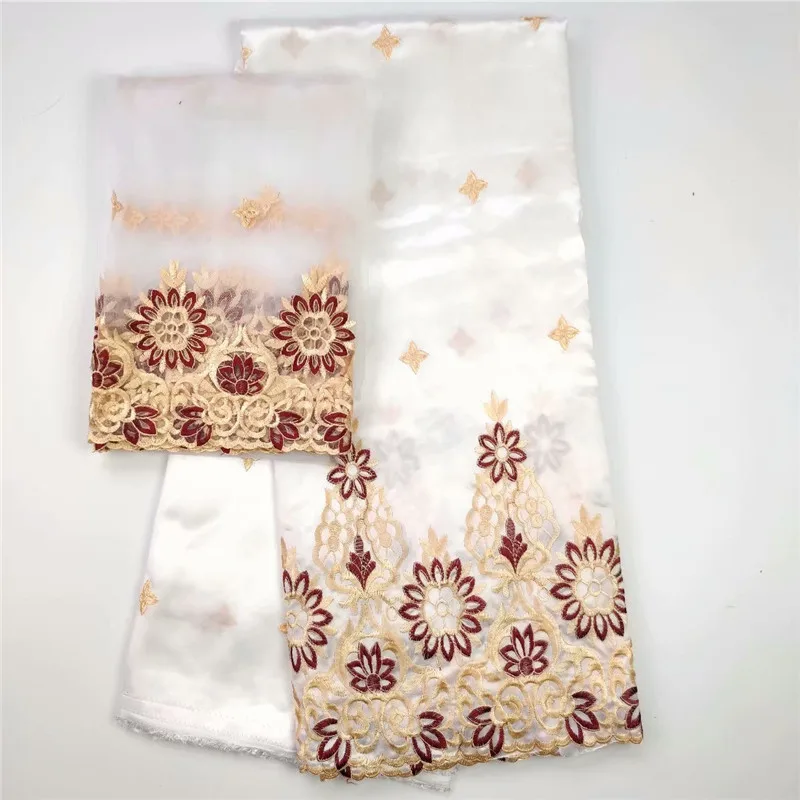 

Latest George Lace Fabric white with Sequins 2018 High quality Embroidered Guipure African lace Fabric For Wedding Dress WH6-27