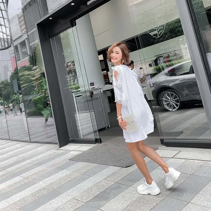 2019 летние модные открытые длинные платья с блестками и расклешенными рукавами