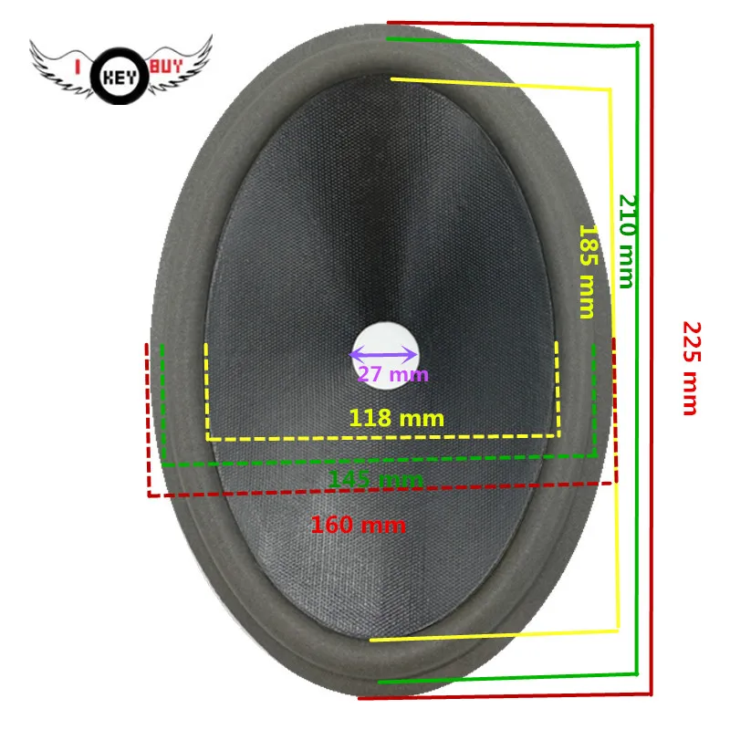 I KEY BUY 20 шт./лот пенопластовый край Surround 6x9 дюймов Бумажные конусы для динамика 26 мм