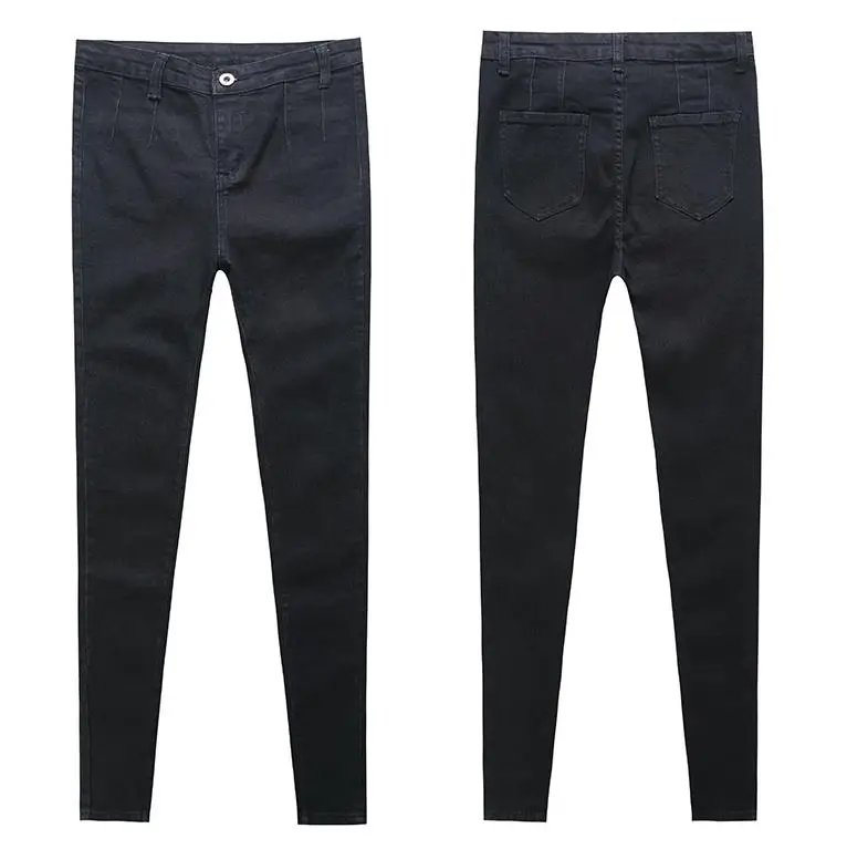 

2020 spring new Slim high waist jeans tight feet pants pencil pants female plus size 6xl