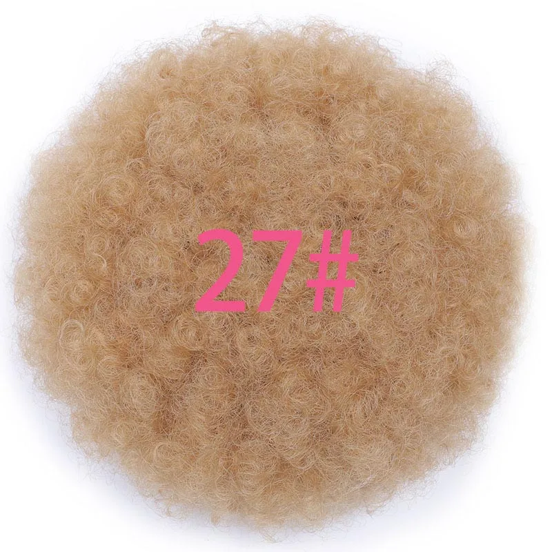 # 1B Miss wig короткий кудрявый конский хвост шнурок высокий слоеный зажим для наращивания волос Синтетические африканские Афро-американский прическа - Цвет: # 1B