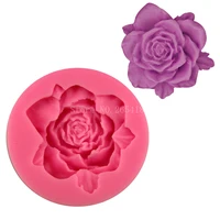beautiful flower rose silicone fondant soap 3d cake mold cupcake jelly candy chocolate decoration baking tool moulds fq3182
