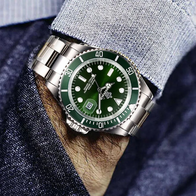 Мужские часы Реджинальд 40 мм GMT с сапфировым кристаллом топовые Брендовые Часы 2018