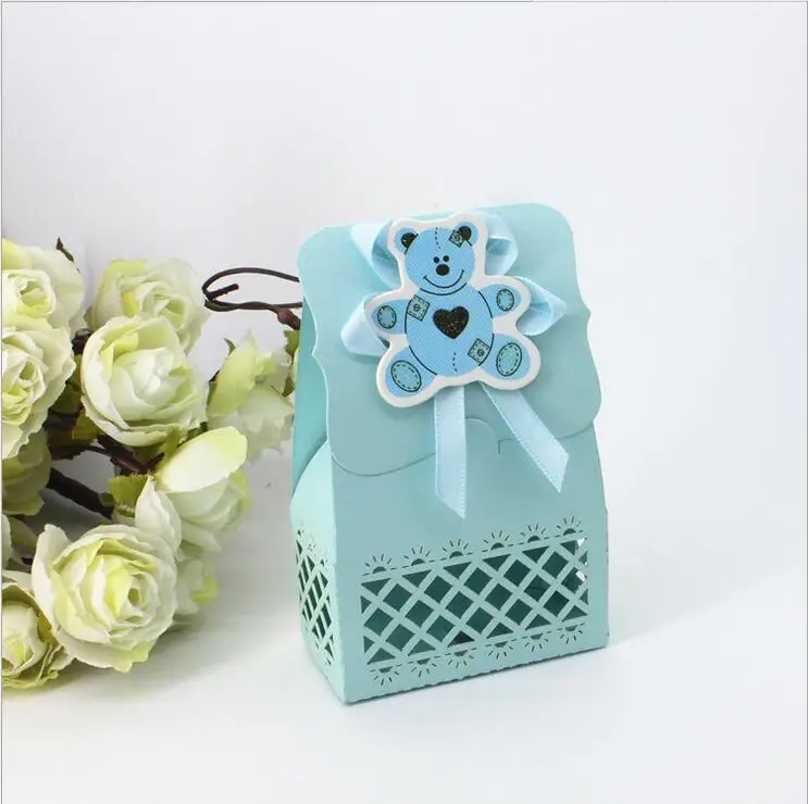 48pcs boy baby show candy box New Baby Shower Birthday Party Favor Gift Bags Box shower souvenirs | Дом и сад