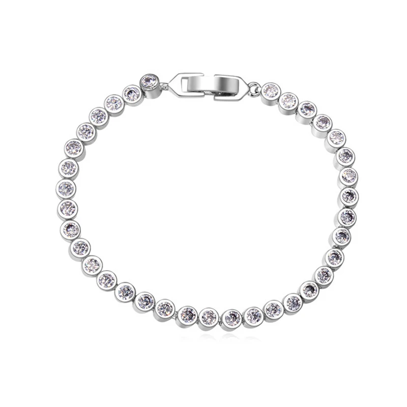 Распродажа 11 дизайнерские теннисные браслеты круглой формы для женщин покрытые