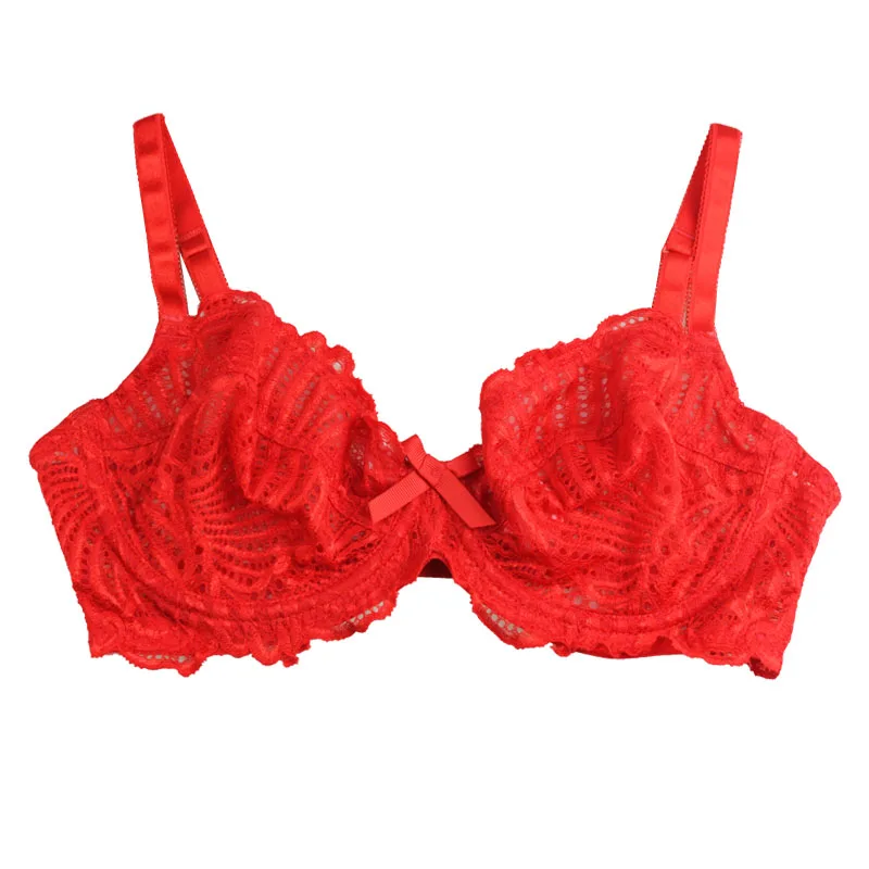 Женское нижнее белье красного и белого цветов Цвет пуш ап без подкладки чашками