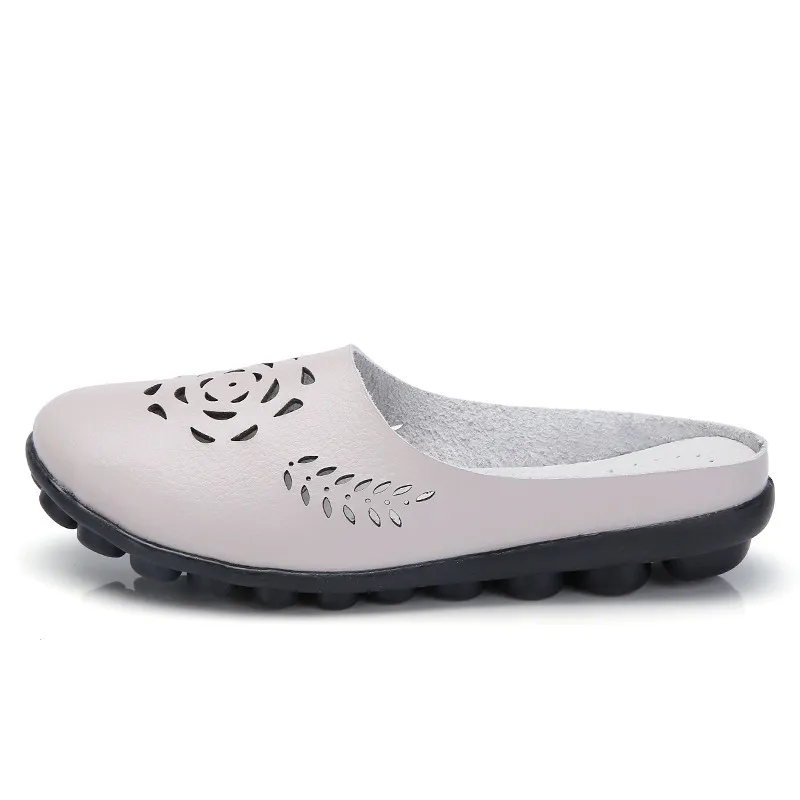 MEMUNIA/женские туфли на плоской подошве с круглым носком вырезами из натуральной