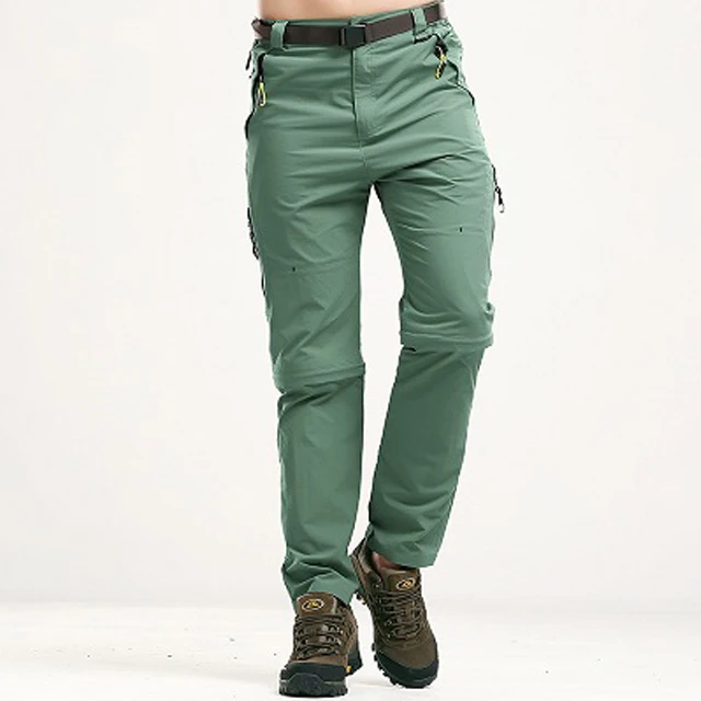 Bean Green WindTaste 5XL мужские летние быстросохнущие съемные штаны для улицы Водонепроницаемые шорты походные брюки треккинговые мужские спортивные брюки KA066 - Цвет: Bean Green