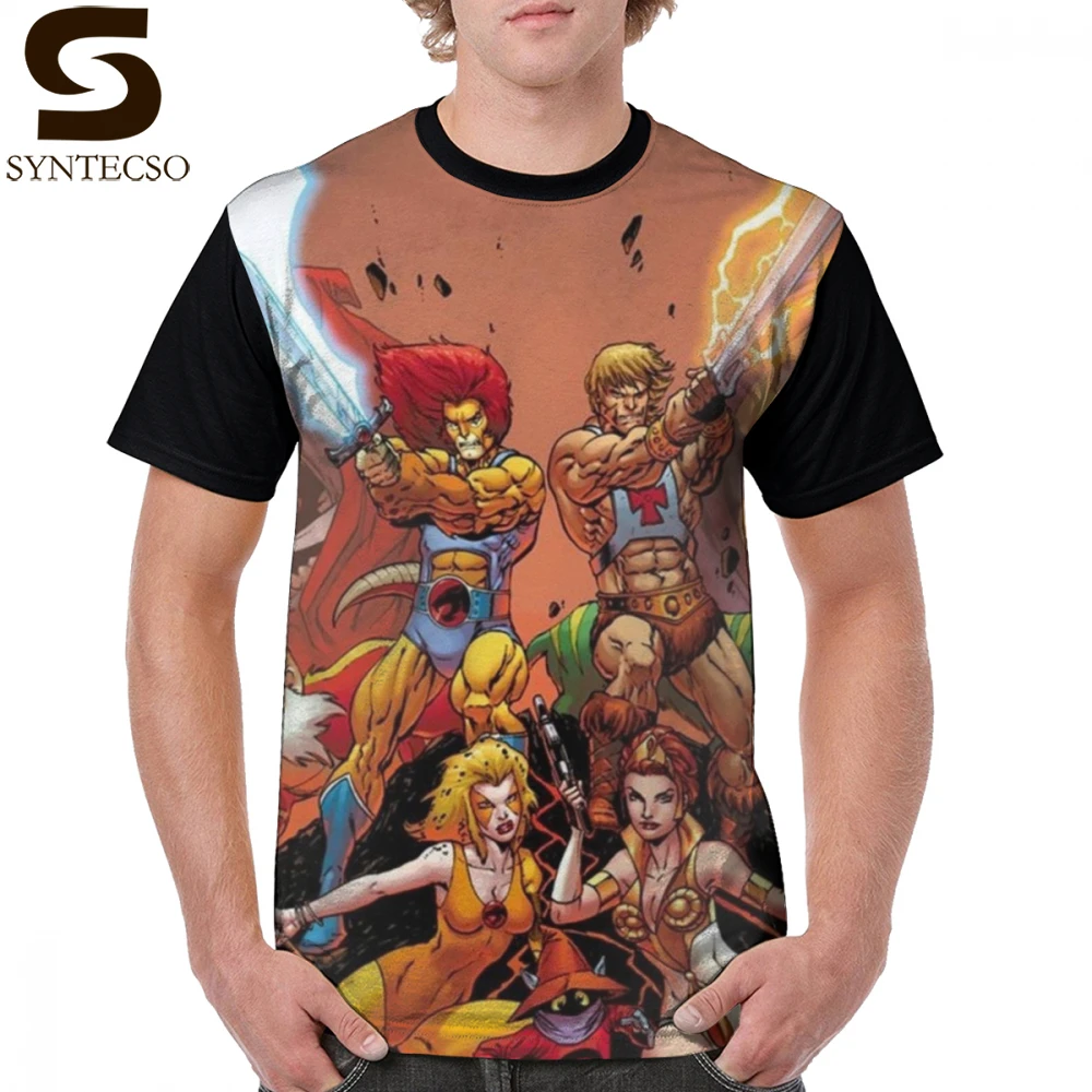 

Thundercats T Shirt Thundercats Vs HiMan T-Shirt Oversized Man Graphic Tee Shirt Short-Sleeve Summer Printed Tshirt