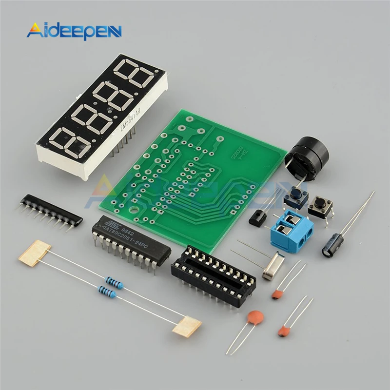 DC 3 V-6 V AT89C2051 светодиодный цифровой 4 бит электронные часы электронный производственный Набор DIY Kit C51 электронные часы