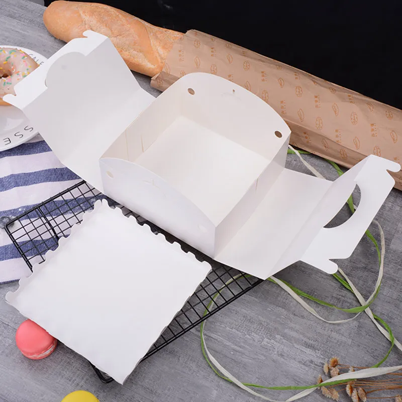 10pcs/lot Cake Box for 6 Inch Cake/Dessert solid Gift For Wedding Favors Christmas Party Paperboard Boxes Blank Storage Bags | Дом и сад