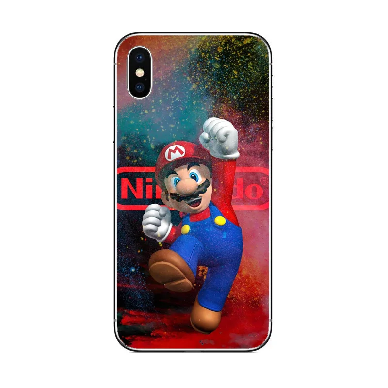 Cartoon Super Marios Soft Silicone Phone Cases Cover for iPhon X XS XR MAX 5 5S 5SE 6 6S 7 8Plus Coque Capae | Мобильные телефоны и