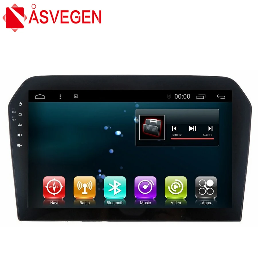 Asvegen 10 2 ''Android 6 0 четырехъядерная автомобильная система GPS навигации Радио Bluetooth