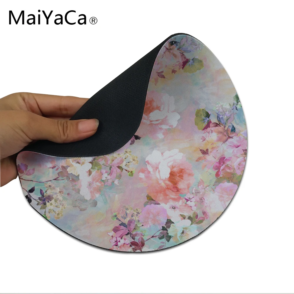 MaiYaCa love of a flower prints коврик для мыши маленький размер круглый игровой Нескользящий Резиновый Коврик