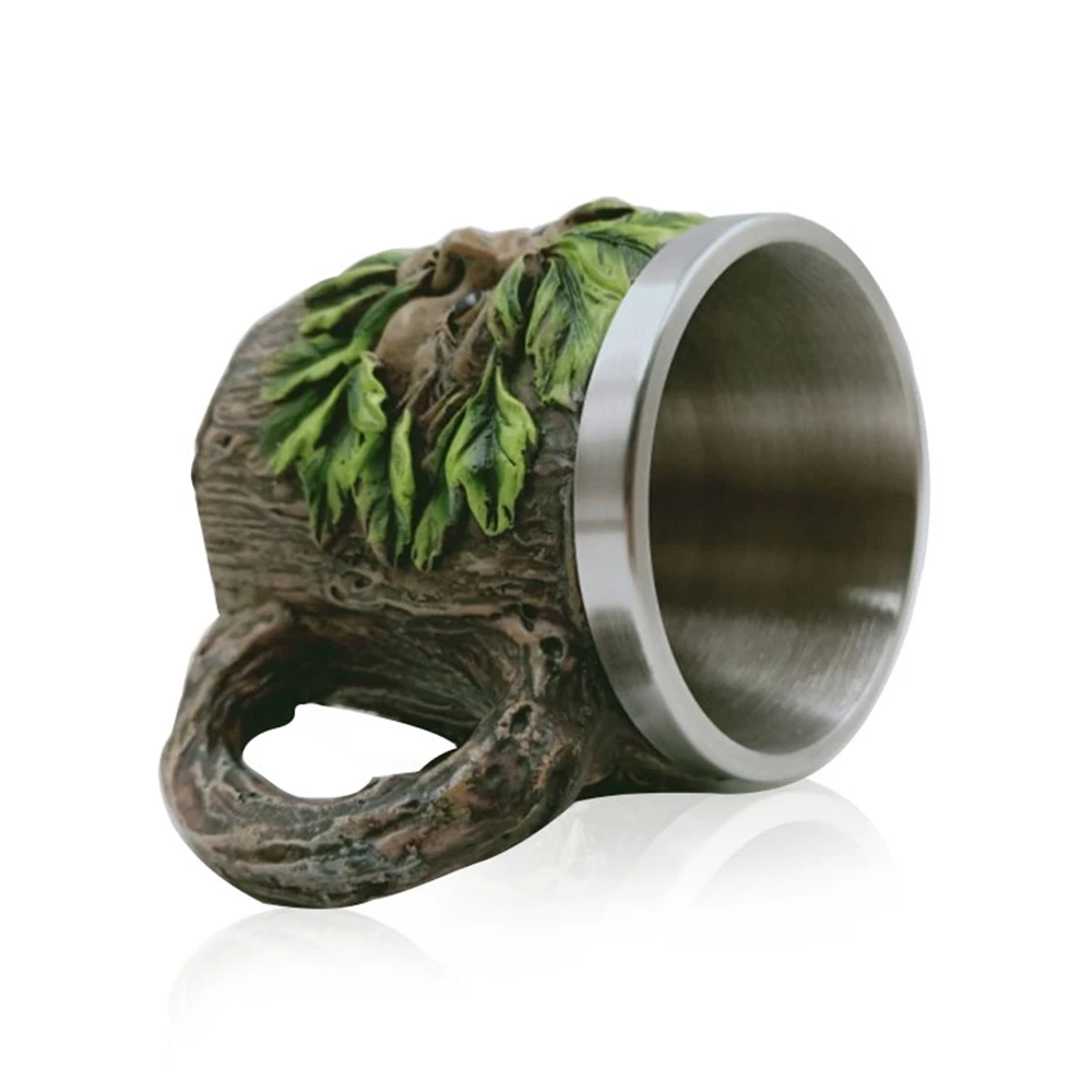 3D Дерево человек кружка креативные питьевые чашки Ретро Смола Нержавеющая сталь