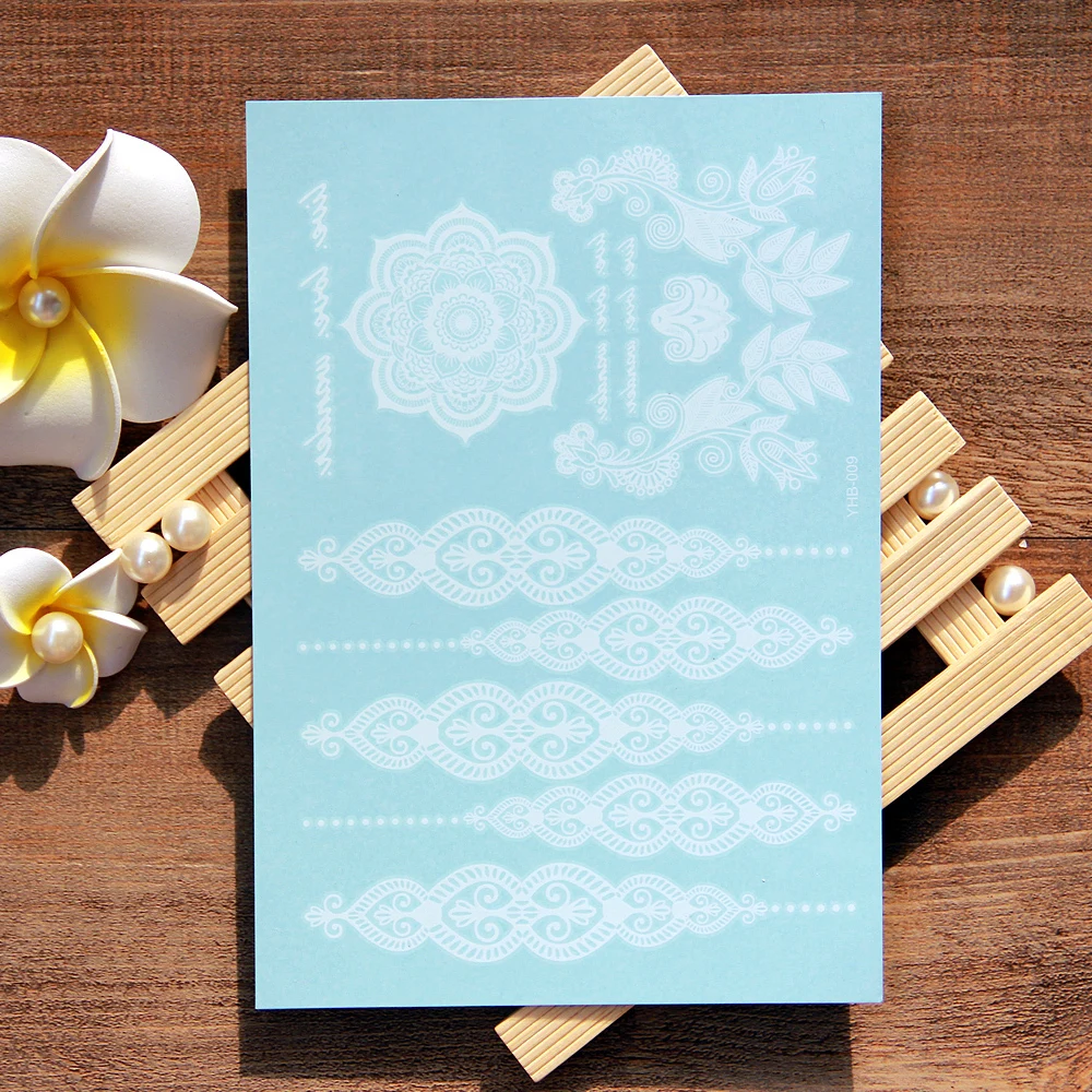 Татуировка для женщин боди краска белая черная хна искусственная новинка