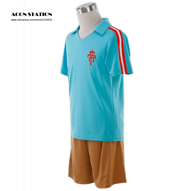 Free Shipping New Inazuma Eleven Imperial School Cosplay Costume Blue Summer Football Boys Trikot | Тематическая одежда и