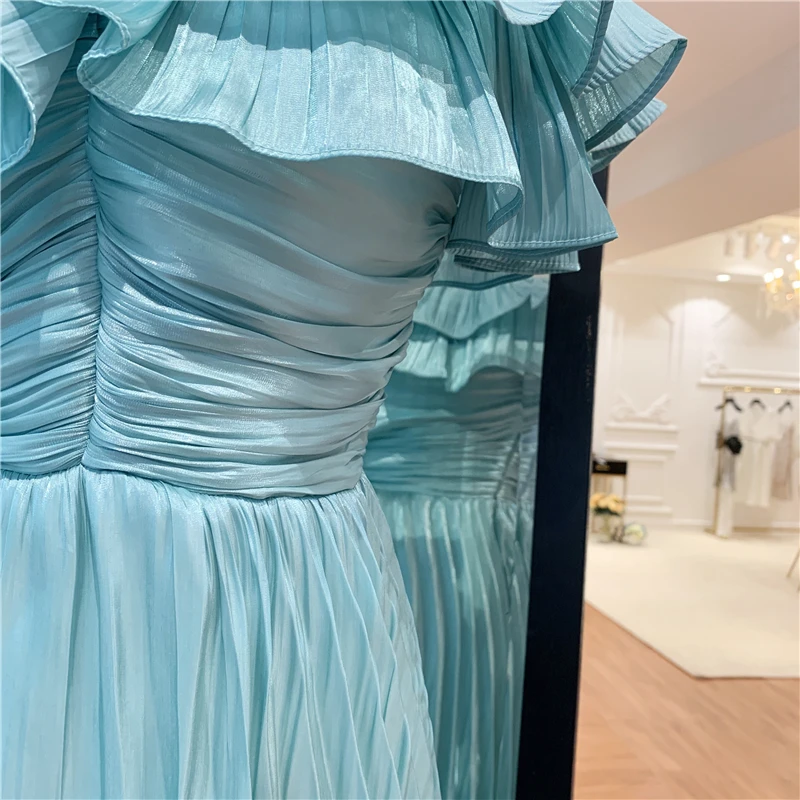 HIGH STREET Новая мода 2020 дизайнерское подиумное Платье женское плиссированное