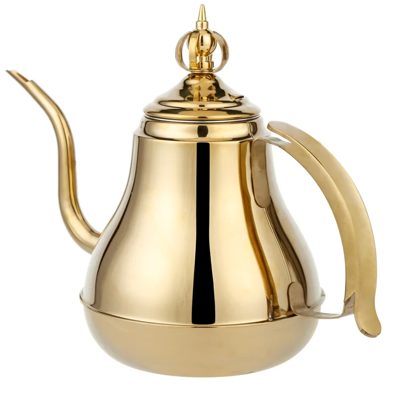 1.2L gold 1.8L/1.2L чайник из нержавеющей стали золотой серебряный чайник с фильтром сетевой кухонный вареный черный и зеленый чай пуэр напиток водонагреватель - Цвет: 1.2L gold
