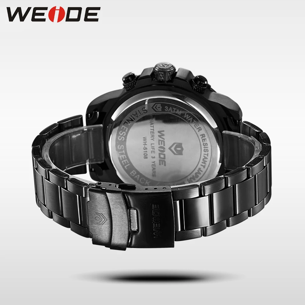 WEIDE мужские часы роскошные из нержавеющей стали цифровые relogio horloge Электроника