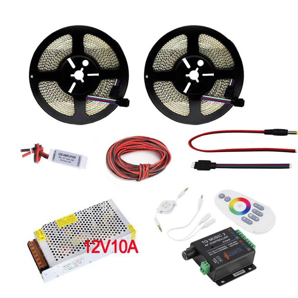 Светодиодная лента RGB 5 20 м 234 светодиода/м 3528/2835 DC12V гибкая светодиодная неоновая +