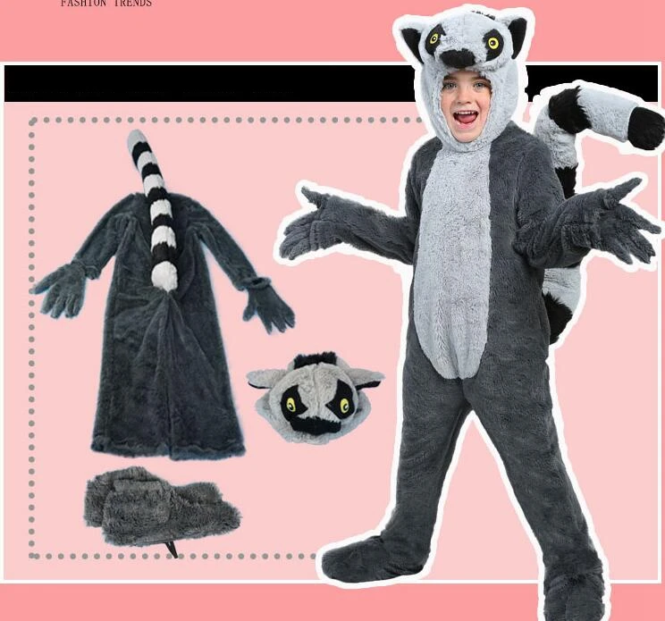 Новый костюм айрека для косплея на Хэллоуин Детский вечерние мадагаскарский