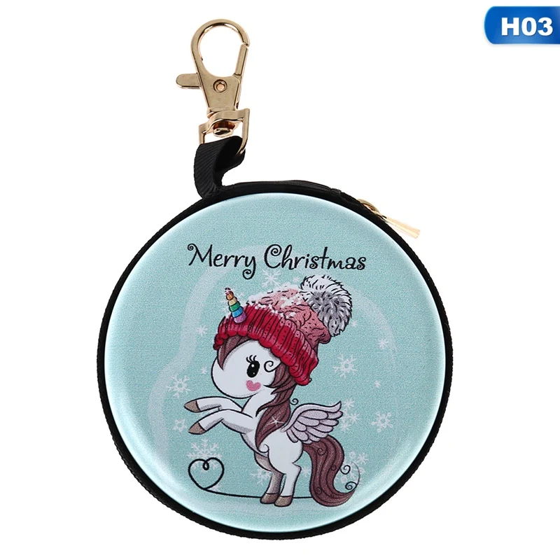 H03 Новинка, Женская мини-сумка Kawaii, мультяшный единорог, кошелек для монет, милый детский кошелек для девочек, органайзер для наушников, коробка, сумки, рождественский подарок - Цвет: H03