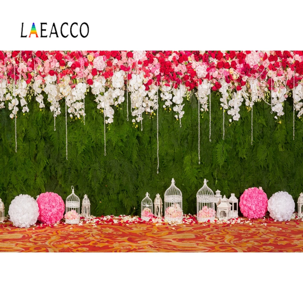 Laeacco цветы Цветочные кисточки фотофоны стена фотография церемония сцена