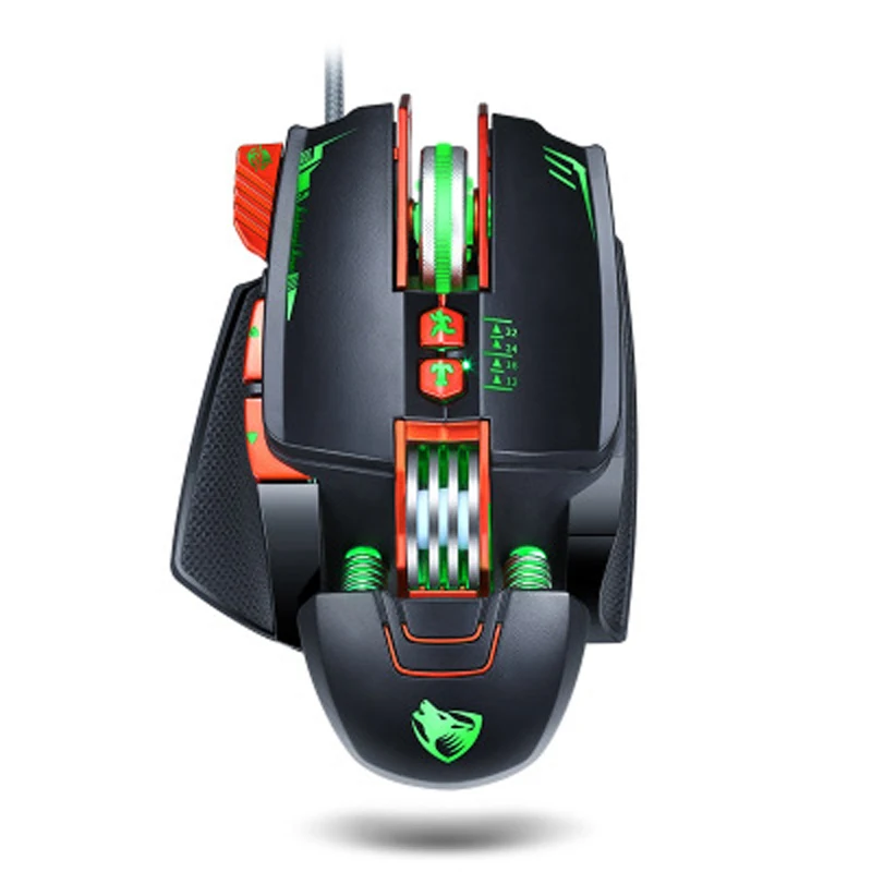 Huppgou V9 пользовательские игровая мышь e-sports механический макроопределение есть