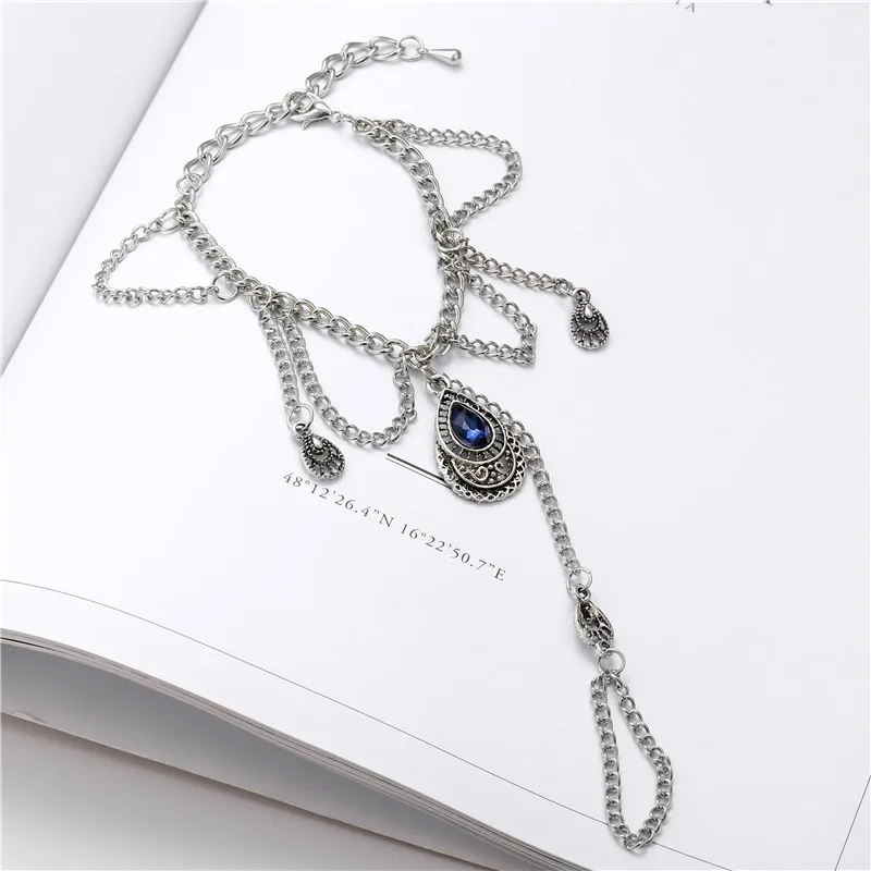 Очаровательная фотография капли воды и браслет для женщин девушек звеньевая