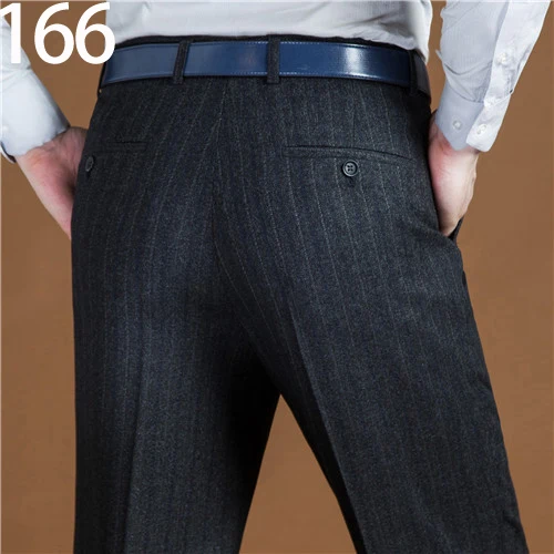 166 dark gray ICPANS черный костюм брюки для мужчин Свободные Шерстяные мужской костюм брюки классические прямые мужские s платье брюки формальные бизнес - Цвет: 166 dark gray