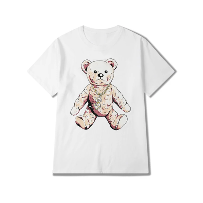 Футболка aelfrec Eden мужская женская с принтом медведя|t shirt|t-shirt mencotton tshirt |