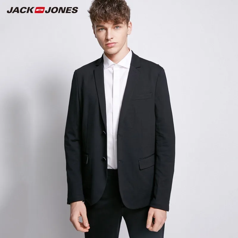 JackJones Мужская Легкая стрейчевая двубортная Повседневная приталенная куртка