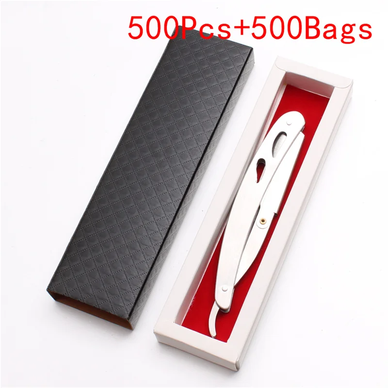 C6102 Yin 500Y3 500 шт. 14x2 см гравировка Мужская прямая Опасная бритва stainlessll бритва складной нож для бритья Инструменты для удаления волос лезвие C6102 - Цвет: C6102 Yin 500Y3