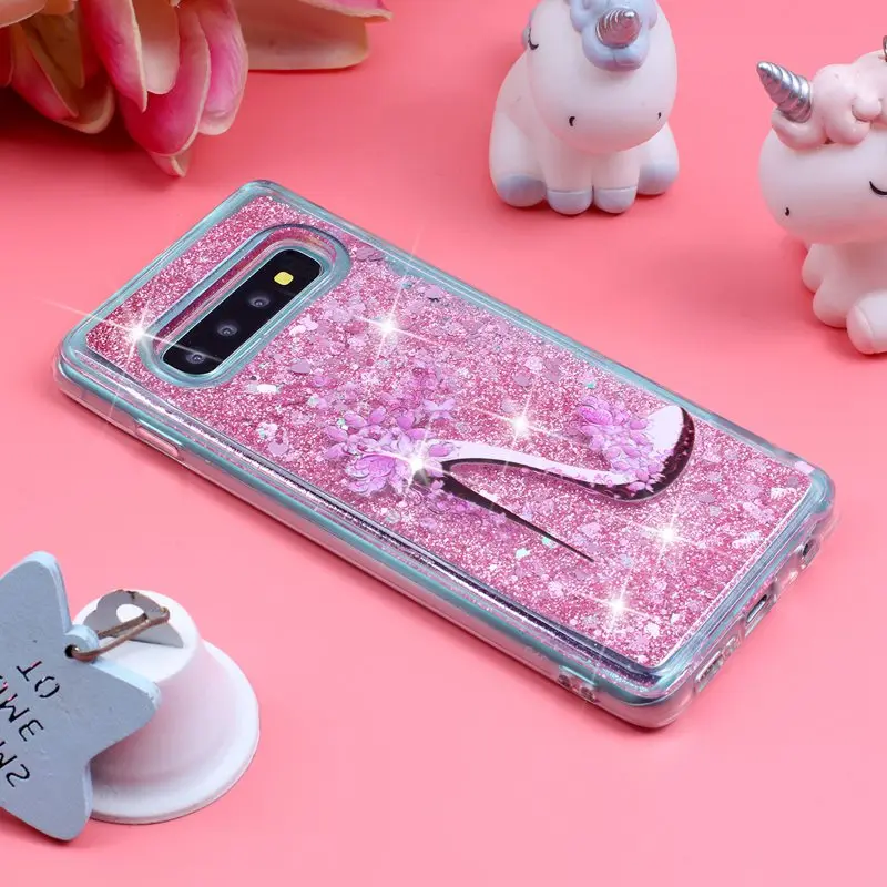 Чехол для телефона samsung Galaxy S10 защитной оболочки блеск Shine зыбучие пески течет