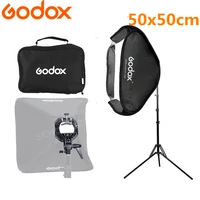 godox softbox 50x50cm flash diffuser photo studio photography kit with s type bracket comet mount holder 2m light stand