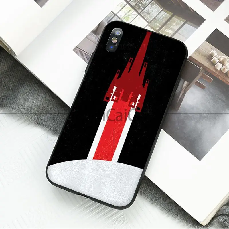 Ruicaica N7 Mass Effect черный мягкий чехол для телефона Apple iPhone 8 7 6 6S Plus X XS MAX 5 5S SE XR |