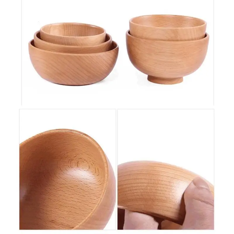 Натуральные ручной работы деревянные салатницы большая круглая деревянная