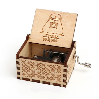 Star wars-Y Прямая,, музыкальная шкатулка из дерева с ручками, замок Звездных войн в небесах, Zelda, подарок на день рождения, деревянные изделия для подарка - Цвет: Star wars-Y