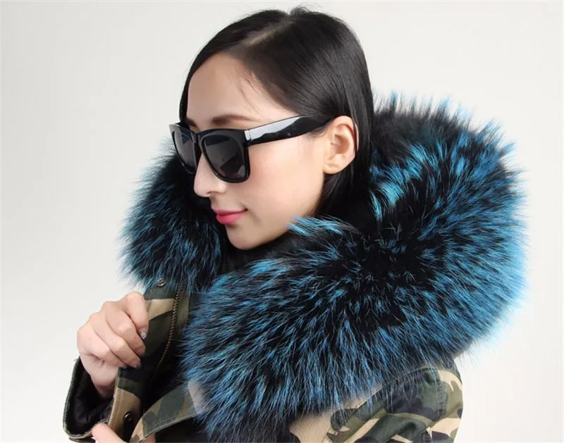 Женская длинная куртка со съемной подкладкой из натурального Лисьего меха с