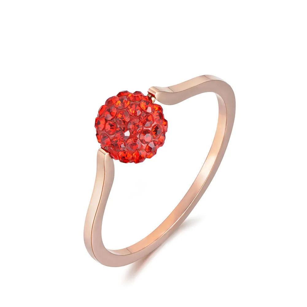 Женское свадебное кольцо JeeMango розовое золото ювелирное изделие из нержавеющей